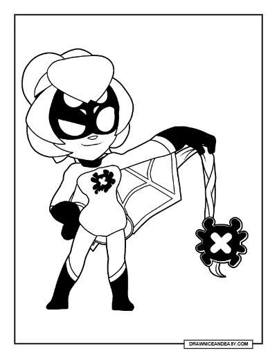 Amazing Charlie Brawl Stars Coloring Page – Free Printable PDF coloring page preview