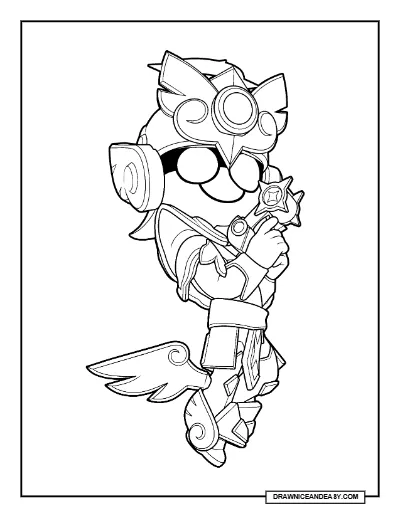 Angel Larry & Lawrie Brawl Stars Coloring Page – Free Printable PDF coloring page preview
