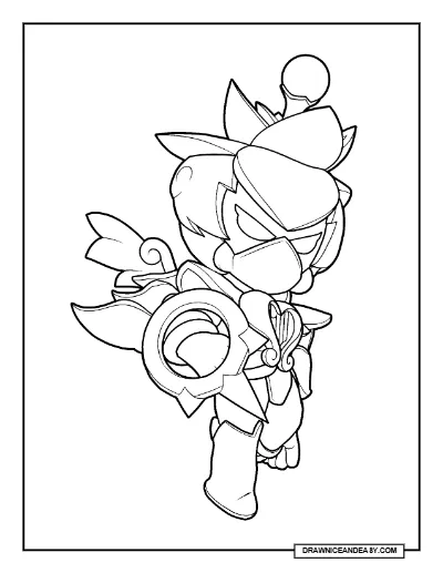Angel Lily Brawl Stars Coloring Page – Free Printable PDF coloring page preview