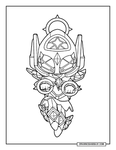 Angel Max Happy Brawl Stars Coloring Page – Free Printable PDF coloring page preview