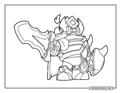 Anti-Hero Skeletal Surge Brawl Stars Coloring Page – Scary Tales Halloween Season Printable coloring page preview