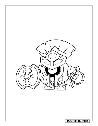 Ares Nani Brawl Stars Coloring Page – Free Printable PDF coloring page preview