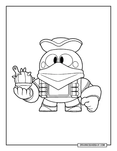 Bandito Lou Brawl Stars Coloring Page – Free Printable PDF coloring page preview
