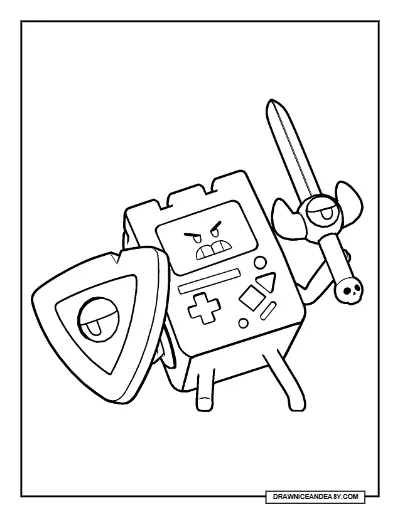 Be Less Ash Brawl Stars Coloring Page – Free Printable PDF coloring page preview
