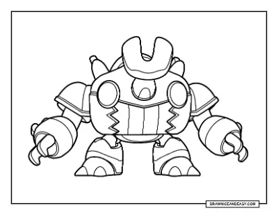 Beetle Mecha Meg Brawl Stars Coloring Page – Free Printable PDF coloring page preview