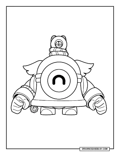 Bell Nani Brawl Stars Coloring Page – Free Printable PDF coloring page preview