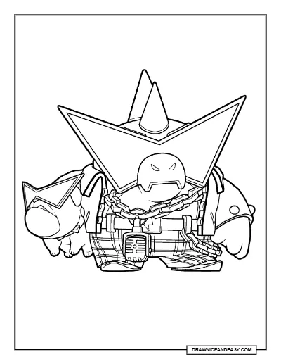 Born Bad Buzz Brawl Stars Coloring Page – Free Printable PDF coloring page preview