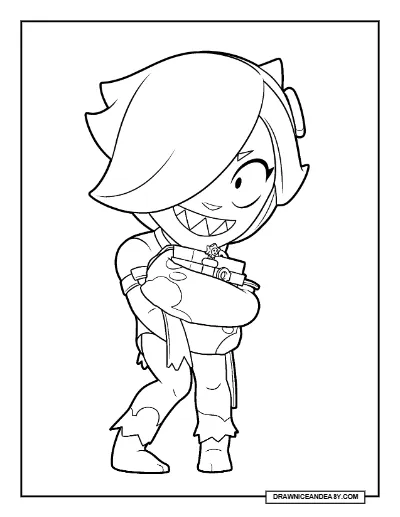 Cuckoo Colette Brawl Stars Coloring Page – Free Printable PDF coloring page preview