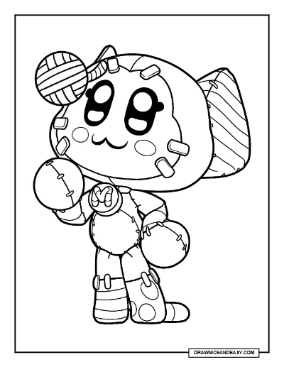 Cuddly Kit Brawl Stars Coloring Page – Free Printable PDF coloring page preview