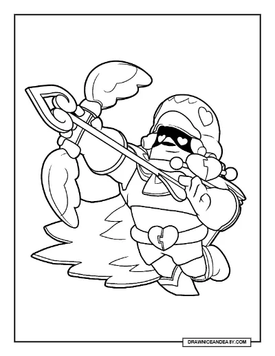 Cupid Bo Brawl Stars Coloring Page – Free Printable PDF coloring page preview
