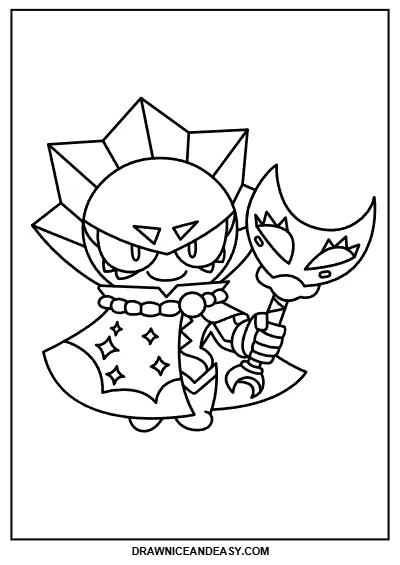 Cute Sirius Brawl Stars Coloring Page – Free Printable for Kids coloring page preview