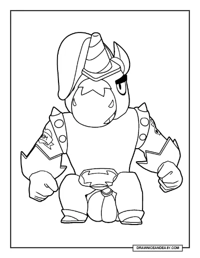 Dark Horse Berry Brawl Stars Coloring Page – Free Printable PDF coloring page preview