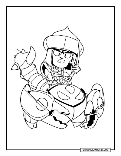 Desert Scorpion Chuck Brawl Stars Coloring Page – Free Printable PDF coloring page preview