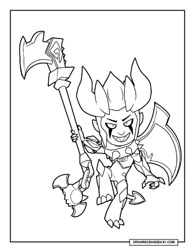Devilish Mortis Brawl Stars Coloring Page – Free Printable PDF coloring page preview