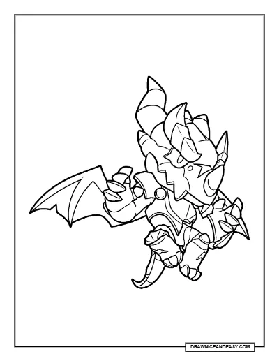 Dragonkin Crow Brawl Stars Coloring Page – Dragon Bloodline Skin Printable coloring page preview