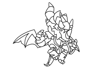 Dragonkin Crow Brawl Stars Coloring Page – Free Printable coloring page preview