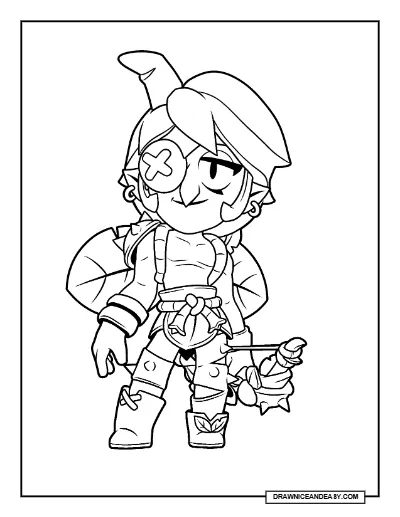 Elf Angelo Brawl Stars Coloring Page – Free Printable PDF coloring page preview