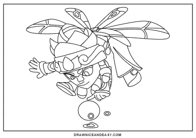 Faerie Mina Brawl Stars Coloring Page – Free Printable PDF coloring page preview