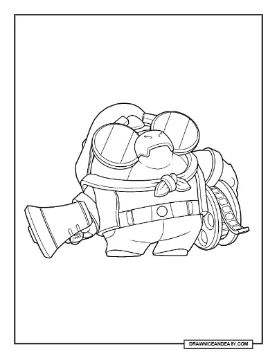 Filmmaker Buzz Brawl Stars Coloring Page – Free Printable PDF coloring page preview
