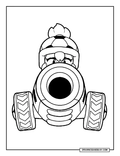 Foot Bonnie Brawl Stars Coloring Page – Free Printable PDF coloring page preview
