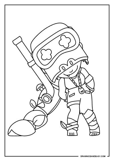 Free Printable Alli Brawl Stars Coloring Page coloring page preview