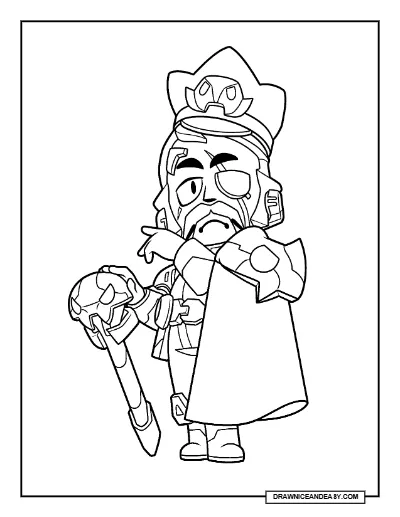Gigantophis Gray Brawl Stars Coloring Page – Free Printable PDF coloring page preview