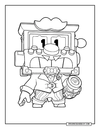 Griff Brawl Stars Coloring Page – Free Printable PDF coloring page preview