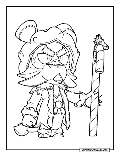Grouch Mico Brawl Stars Coloring Page – Free Printable PDF coloring page preview