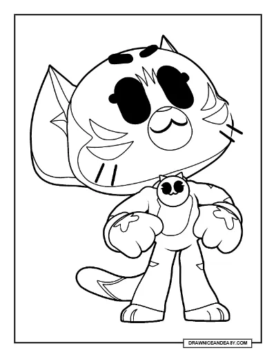 Guismo Kit Brawl Stars Coloring Page – Free Printable PDF coloring page preview