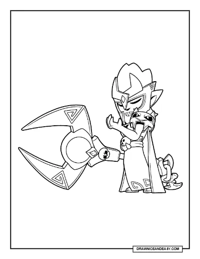 Hades Mortis Brawl Stars Coloring Page – Free Printable PDF coloring page preview