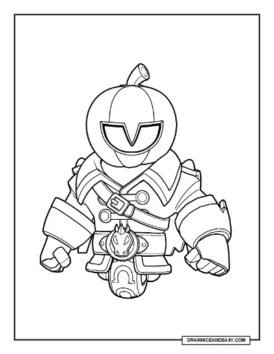 Headless Rider Stu Brawl Stars Coloring Page – Free Printable PDF coloring page preview