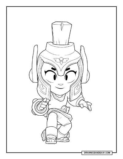 Hermes Max Brawl Stars Coloring Page – Free Printable PDF coloring page preview