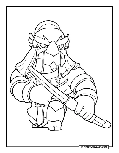 Horus Bo Brawl Stars Coloring Page – Free Printable PDF coloring page preview