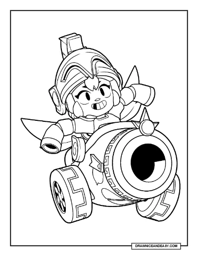 Icarus Bonnie Brawl Stars Coloring Page – Free Printable PDF coloring page preview