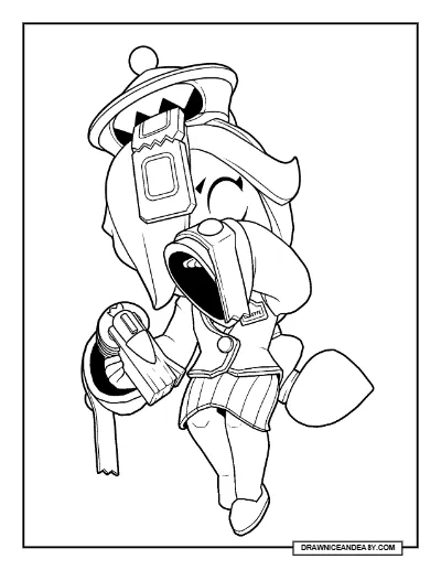 Inspector Colette Brawl Stars Coloring Page – Free Printable PDF coloring page preview