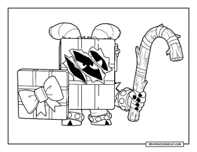 Krampus Ash Brawl Stars Coloring Page – Free Printable PDF coloring page preview