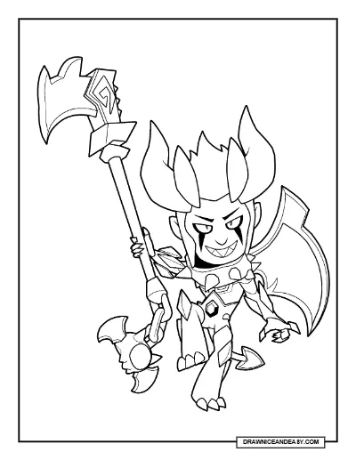 Lambent Mortis Brawl Stars Coloring Page – Free Printable PDF coloring page preview