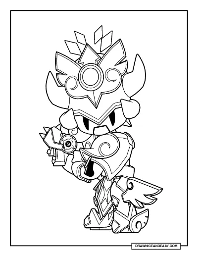 Larry & Lawrie Alt Pose 2 Brawl Stars Coloring Page – Free Printable PDF coloring page preview