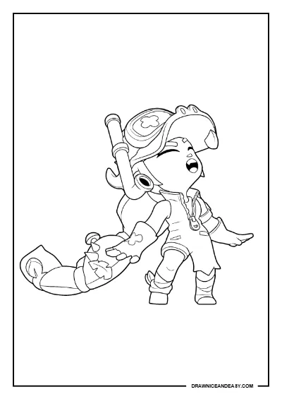 Laughing Alli Brawl Stars Coloring Page coloring page preview