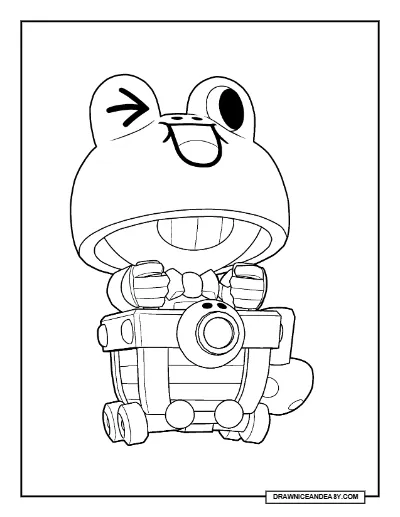 Leonard Carl Brawl Stars Coloring Page – Free Printable PDF coloring page preview