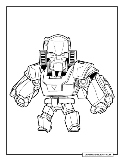 Light Mecha Bo Brawl Stars Coloring Page – Free Printable PDF coloring page preview