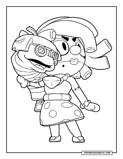 Loopy Lola Brawl Stars Coloring Page – Free Printable PDF coloring page preview