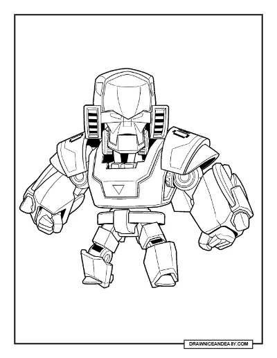 Mecha Bo Brawl Stars Coloring Page – Free Printable PDF coloring page preview