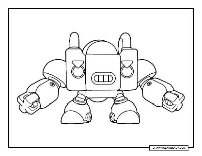 Mecha Whisked Meg Brawl Stars Coloring Page – Free Printable PDF coloring page preview