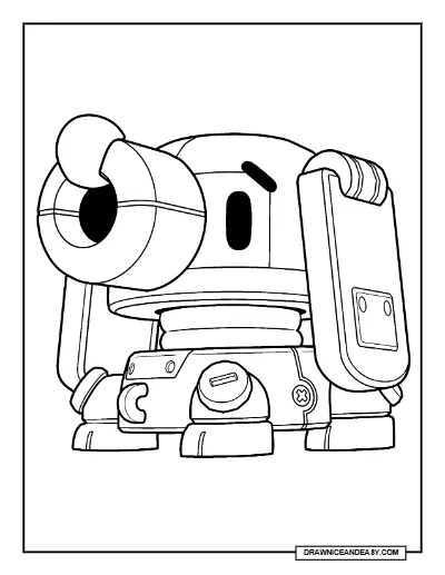 Mechanic Turret Jessie Brawl Stars Coloring Page – Free Printable PDF coloring page preview