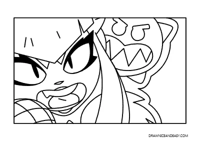 Melodie Icon Brawl Stars Coloring Page – Free Printable PDF coloring page preview