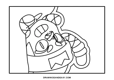 Mina Icon Brawl Stars Coloring Page – Free Printable PDF coloring page preview