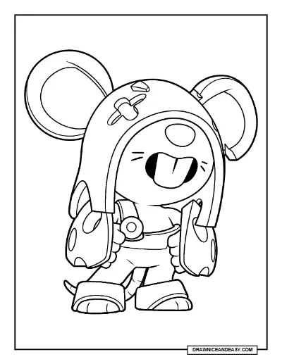 Monterey Moe Brawl Stars Coloring Page – Free Printable PDF coloring page preview