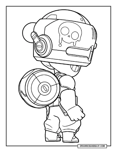 Moon Curser Penny Brawl Stars Coloring Page – Free Printable PDF coloring page preview