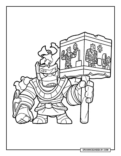 Mummified Frank Brawl Stars Coloring Page – Free Printable PDF coloring page preview